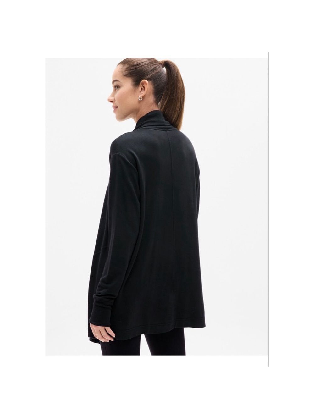 Women's Athleta Black Pranamaya Restore Wrap Cardigan Small